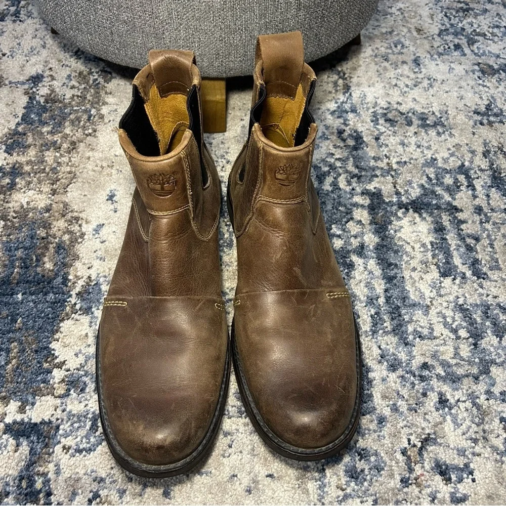 Timberland Genuine Leather Earthkeepers City CT Chelsea Ankle Boots Size 9.5 Men